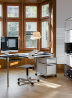USM Haller table pearl gray white laminate (T59)